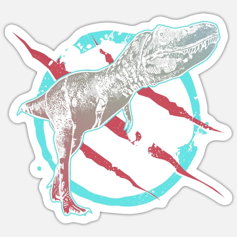 Tarbosaurus fleischfressender Dinosaurier Urzeit Sticker Größe S (10 x 10 cm)