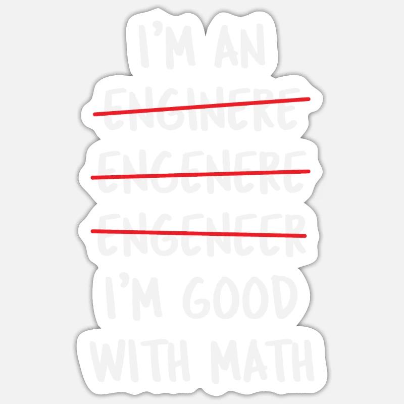 Engineer Engineering Mechanical engineering Sticker size S (10 x 10 cm)