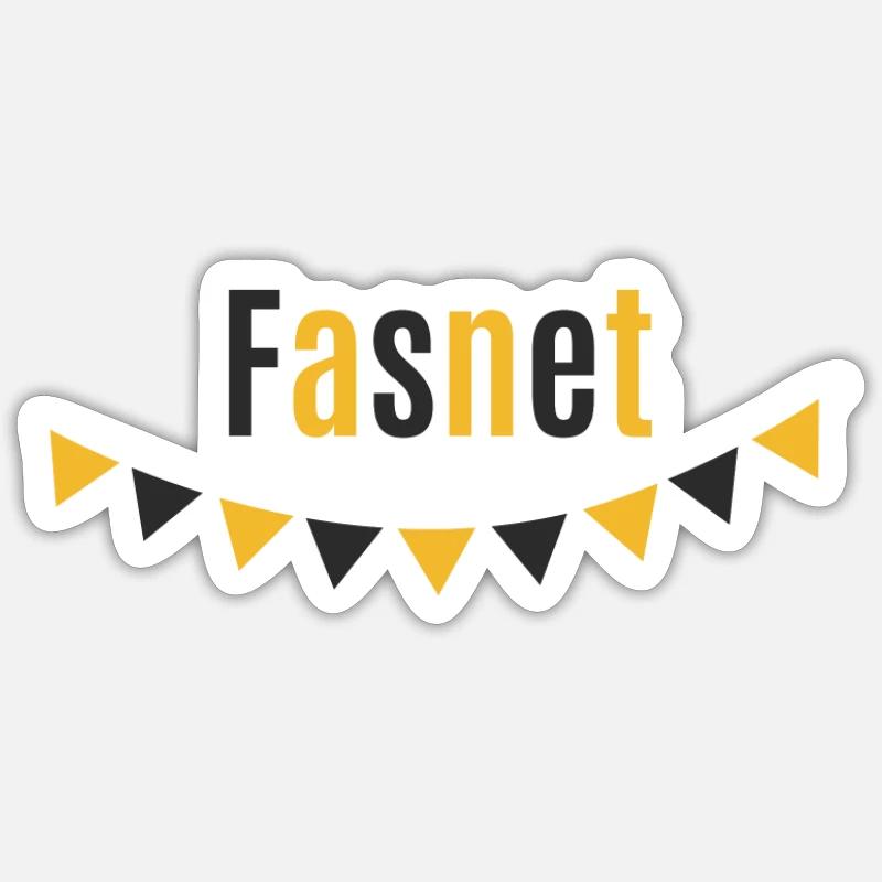 fasnet - Sticker taille S (10 x 10 cm) - blanc mat