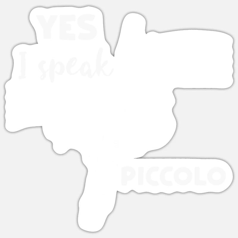 Piccolo - Piccolo T-shirt - Piccoloist - Notes Sticker taille S (10 x 10 cm)