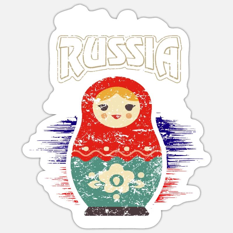 Russie Sticker taille S (10 x 10 cm)