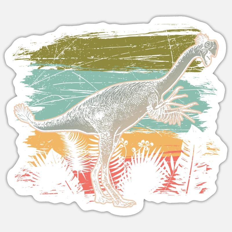 Dinosaur primitive gigantoraptor extinct Sticker size S (10 x 10 cm)