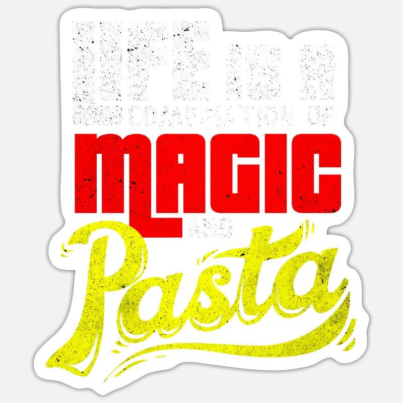 Pasta - Sticker taille S (10 x 10 cm) - blanc mat