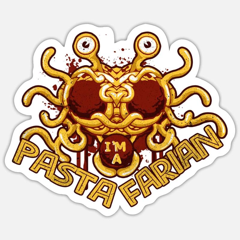 Pasta - Sticker taille S (10 x 10 cm) - blanc mat