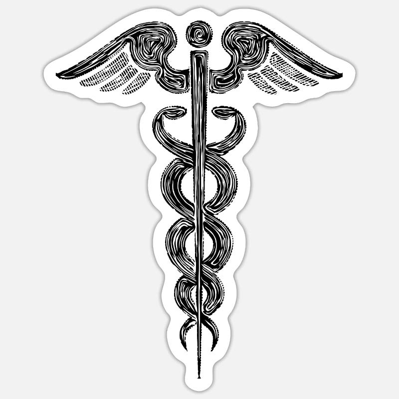 Pharmacy Aesculap Stab - Sticker size S (10 x 10 cm) - white matte