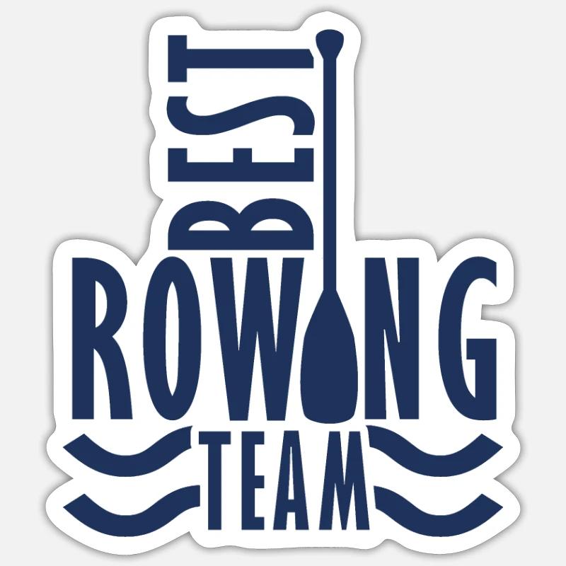 Rowing Boat Rowing Rower Rowing Rowing - Sticker size S (10 x 10 cm) - white matte