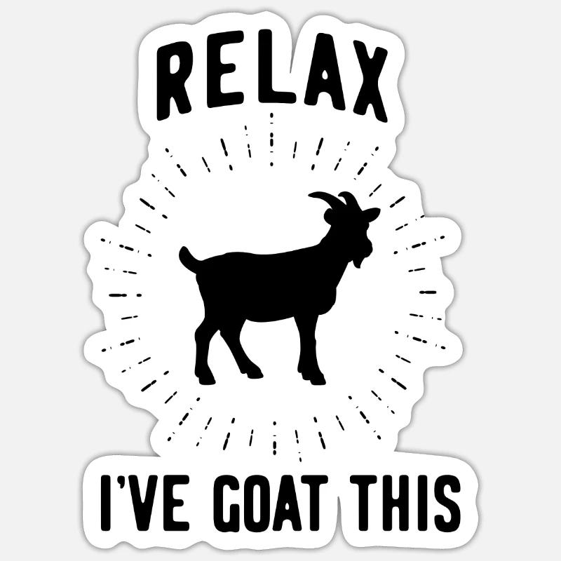Chèvre - Sticker taille S (10 x 10 cm) - blanc mat