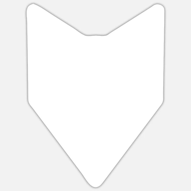 Fuchs Polygon Design Minimalismus Geschenk - Sticker Größe S (10 x 10 cm) - Mattweiß
