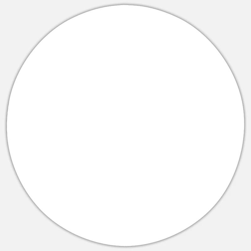 white circle - round shape background Sticker size S (10 x 10 cm)