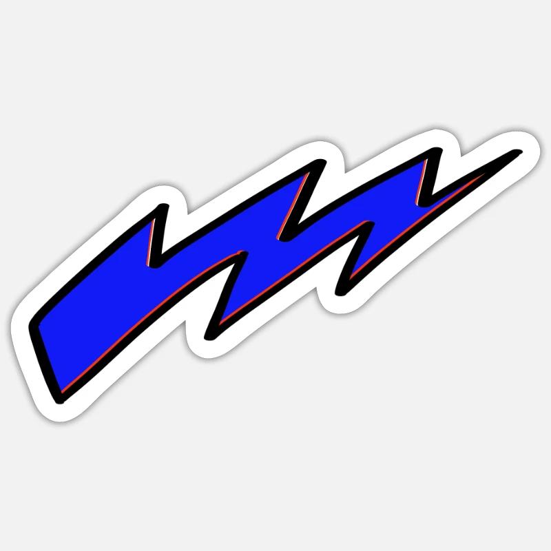 Lightning blue - Sticker size S (10 x 10 cm) - white matte
