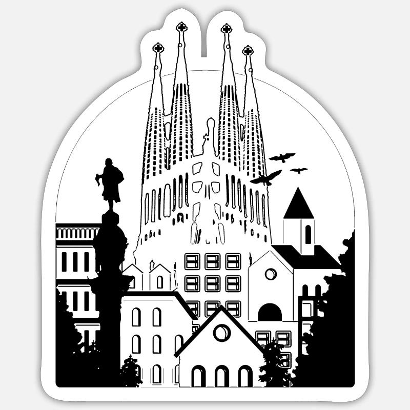 Barcelone Sticker taille S (10 x 10 cm)