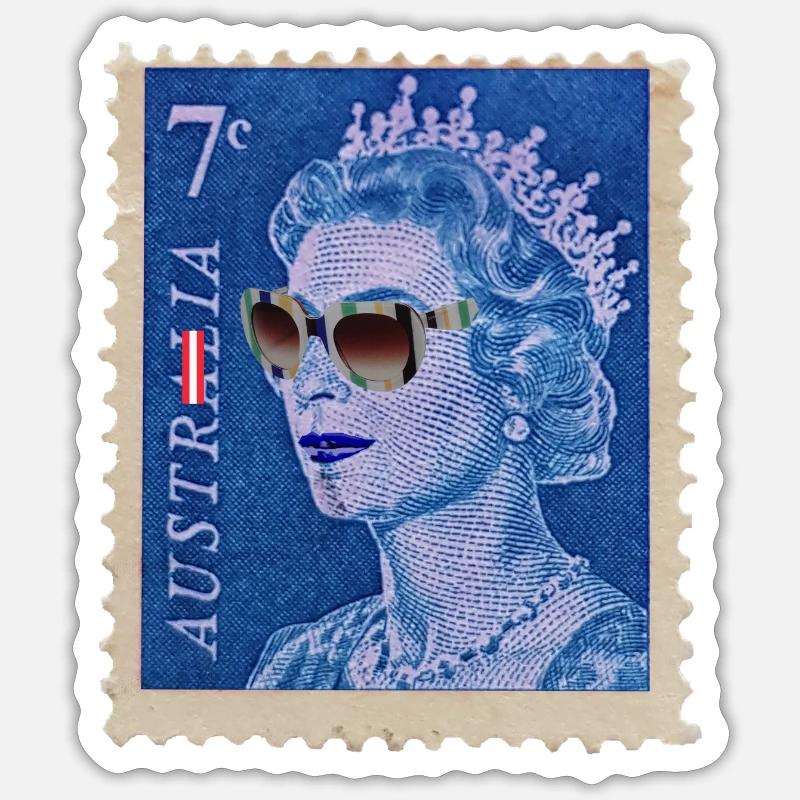 Austria (stamp) - Sticker size S (10 x 10 cm) - white matte
