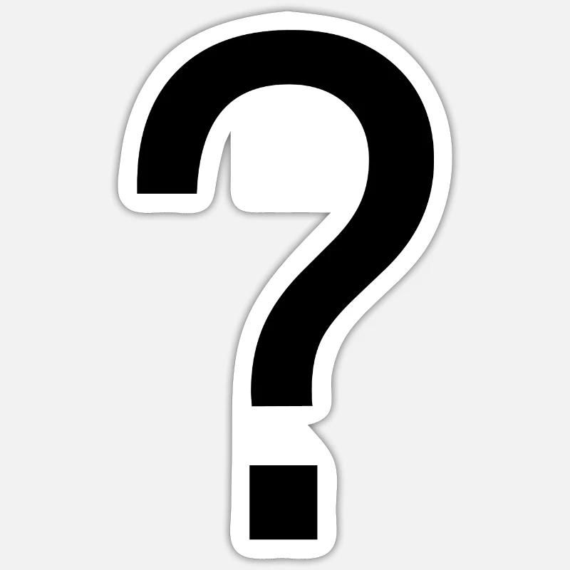 ?, Fragezeichen Sticker Größe S (10 x 10 cm)