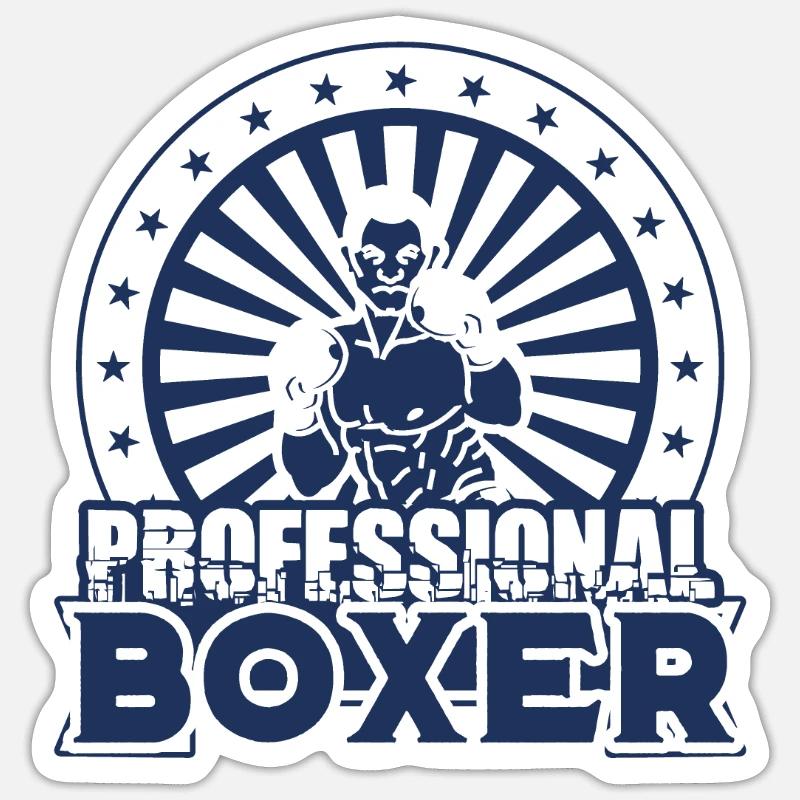 Boxer Boxer Boxer Boxer - Sticker size S (10 x 10 cm) - white matte