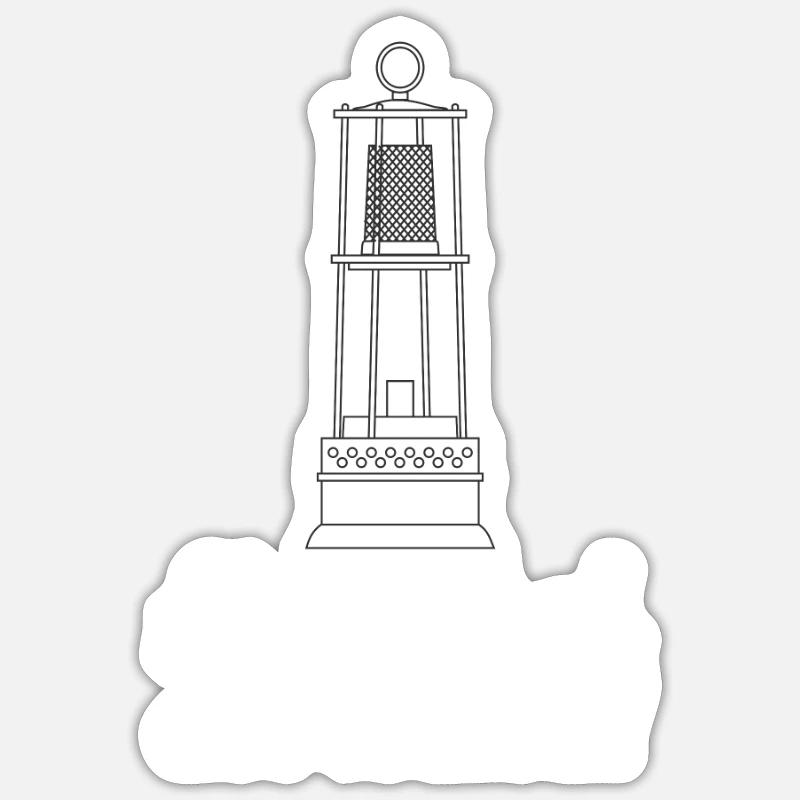 Steigerlied - light at night - Sticker size S (10 x 10 cm) - white matte