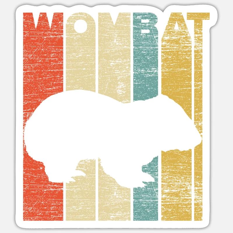 Wombat Geschenkidee - Sticker Größe S (10 x 10 cm) - Mattweiß