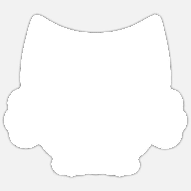 Eule - Sticker Größe S (10 x 10 cm) - Mattweiß