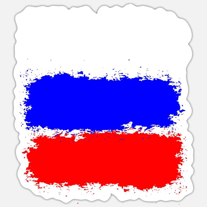 Russie - Sticker taille S (10 x 10 cm) - blanc mat