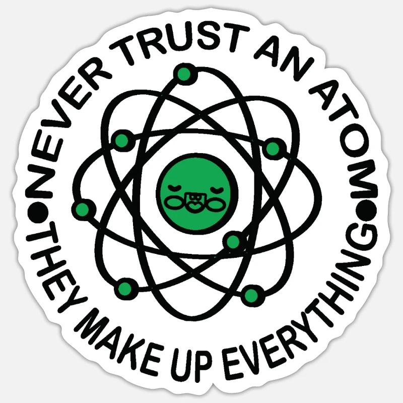 Atom Science Science - Sticker size S (10 x 10 cm) - white matte