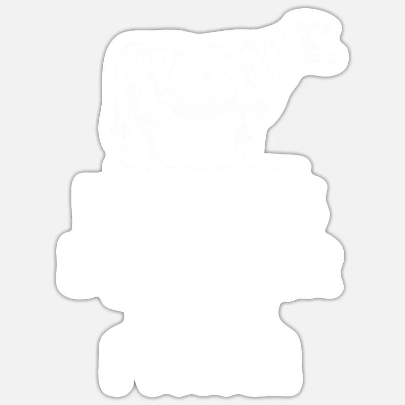 vache - Sticker taille S (10 x 10 cm) - blanc mat