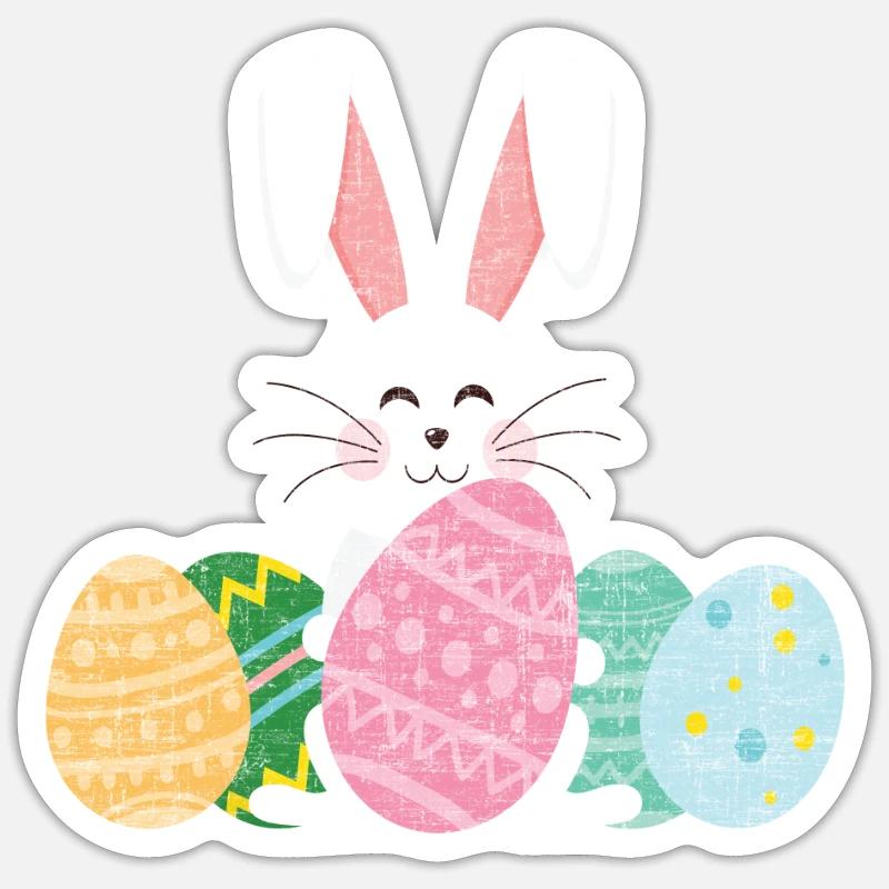 Easter - Sticker size S (10 x 10 cm) - white matte