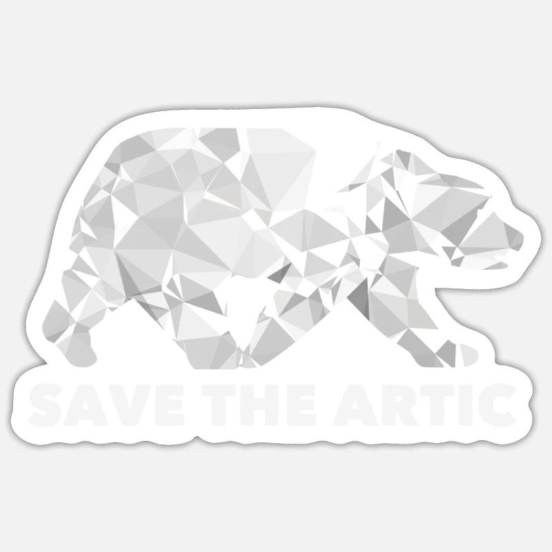 Klimawandel Eisbär Sticker Größe S (10 x 10 cm)
