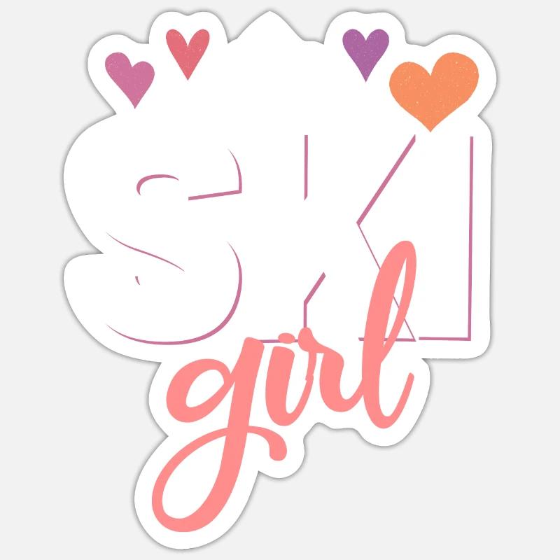 ragazza da sci Adesivo