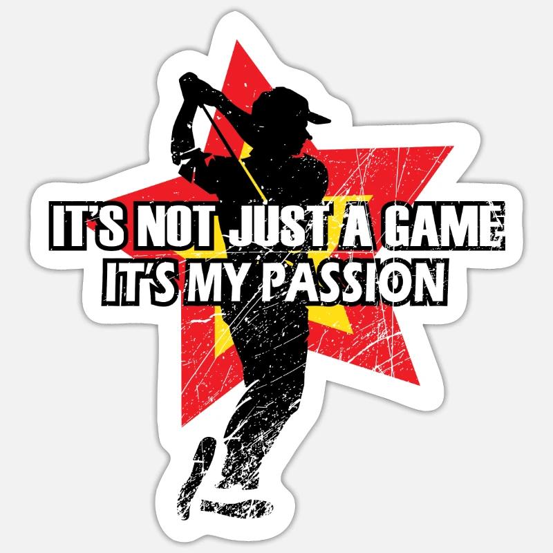 Golf - Golfing - Golfers - Sticker size S (10 x 10 cm) - white matte