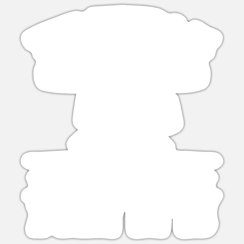 batterie - Sticker taille S (10 x 10 cm) - blanc mat