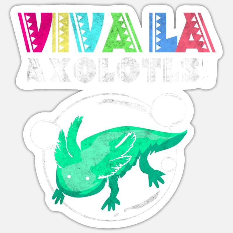 Axolotl - Sticker taille S (10 x 10 cm) - blanc mat
