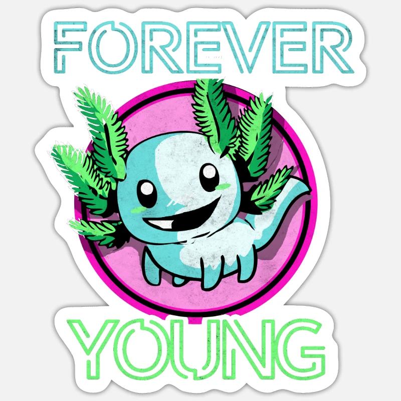 axolotl - Sticker size S (10 x 10 cm) - white matte