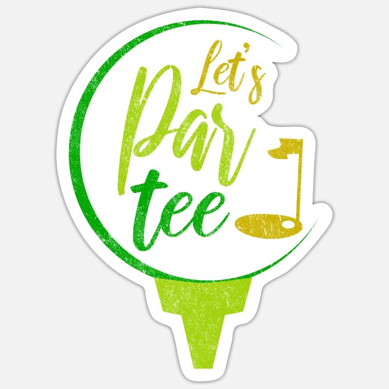 Caddy Abschlag Putter Golflehrer Golf Eisen Loch - Sticker Größe S (10 x 10 cm) - Mattweiß