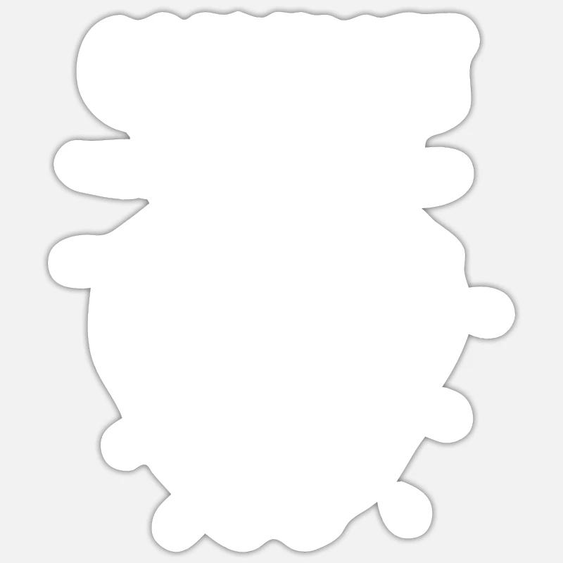 Eule - Sticker Größe S (10 x 10 cm) - Mattweiß