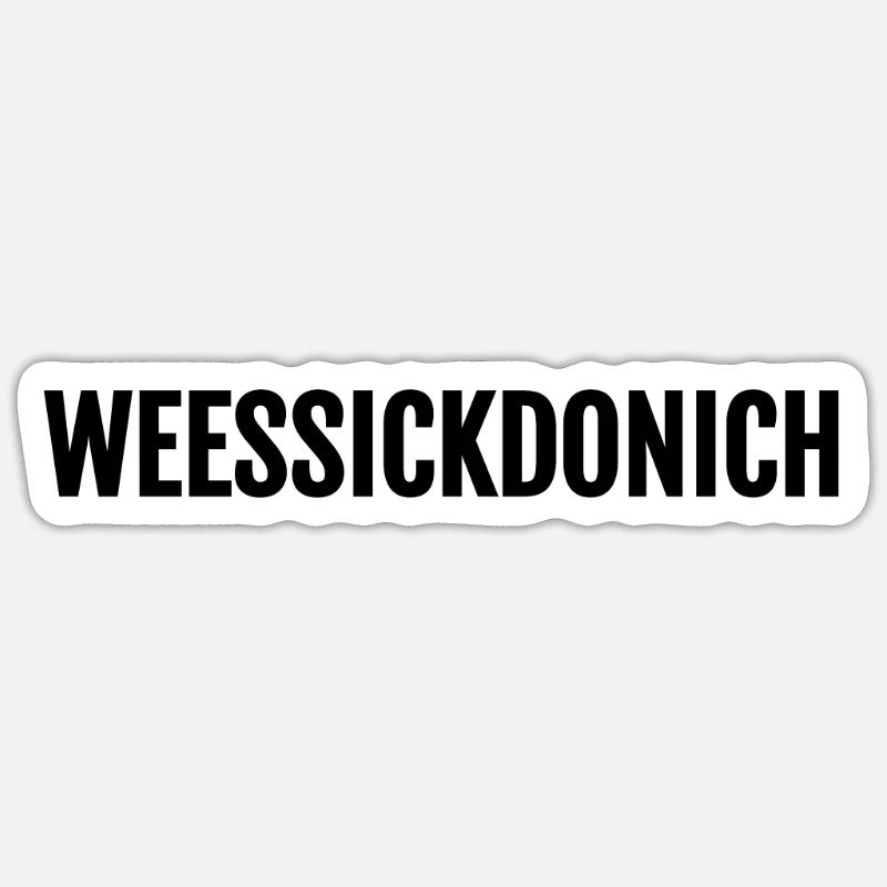 Cool Berlin muzzle design: Weessickdonich - Sticker size S (10 x 10 cm) - white matte