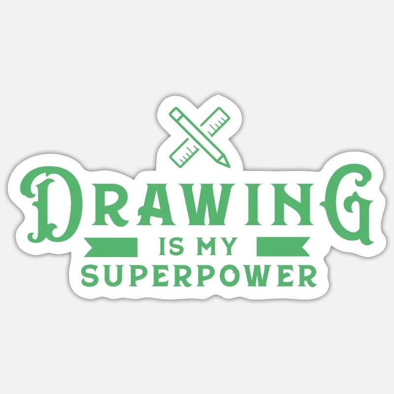 Drawing Painting Draughtsman Painter Drawing Sticker size S (10 x 10 cm)