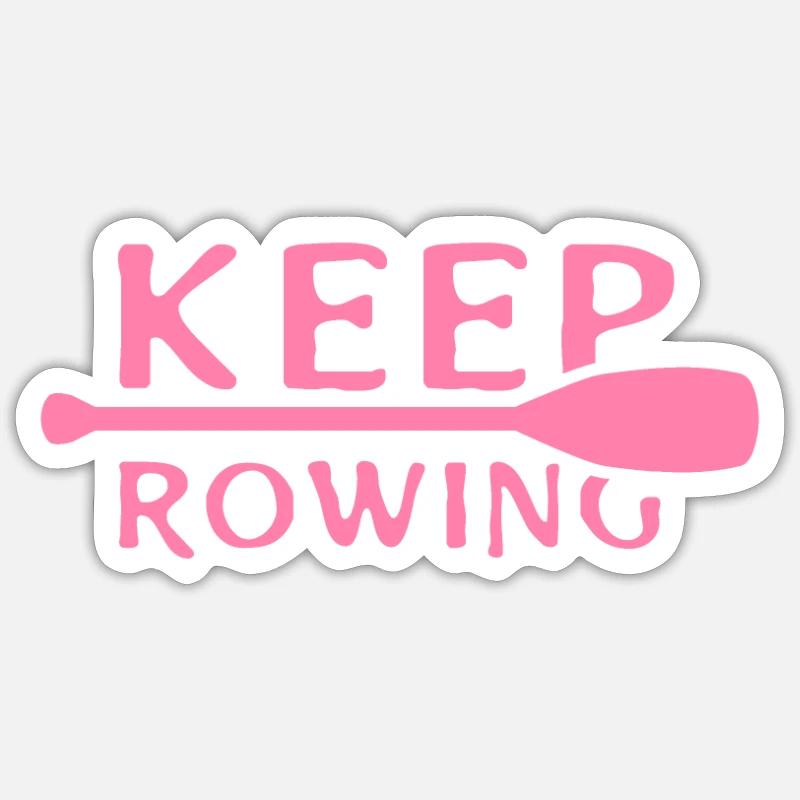Rameurs - Sticker taille S (10 x 10 cm) - blanc mat