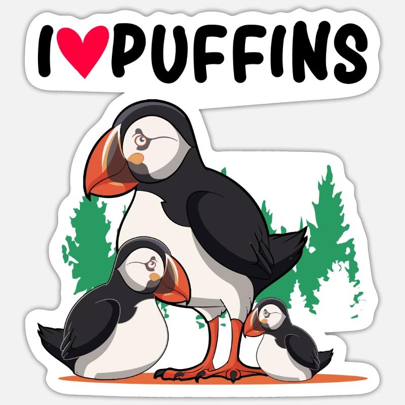 Plongeurs de perroquets - Sticker taille S (10 x 10 cm) - blanc mat