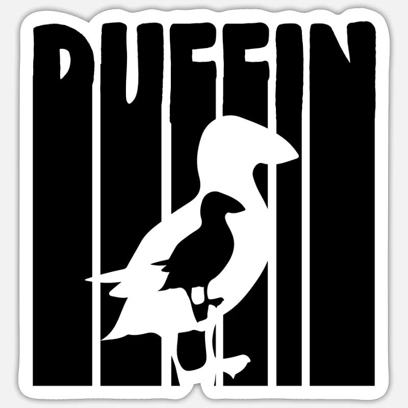 Plongeurs de perroquets - Sticker taille S (10 x 10 cm) - blanc mat