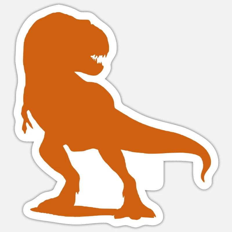 T-Rex - Sticker taille S (10 x 10 cm) - blanc mat