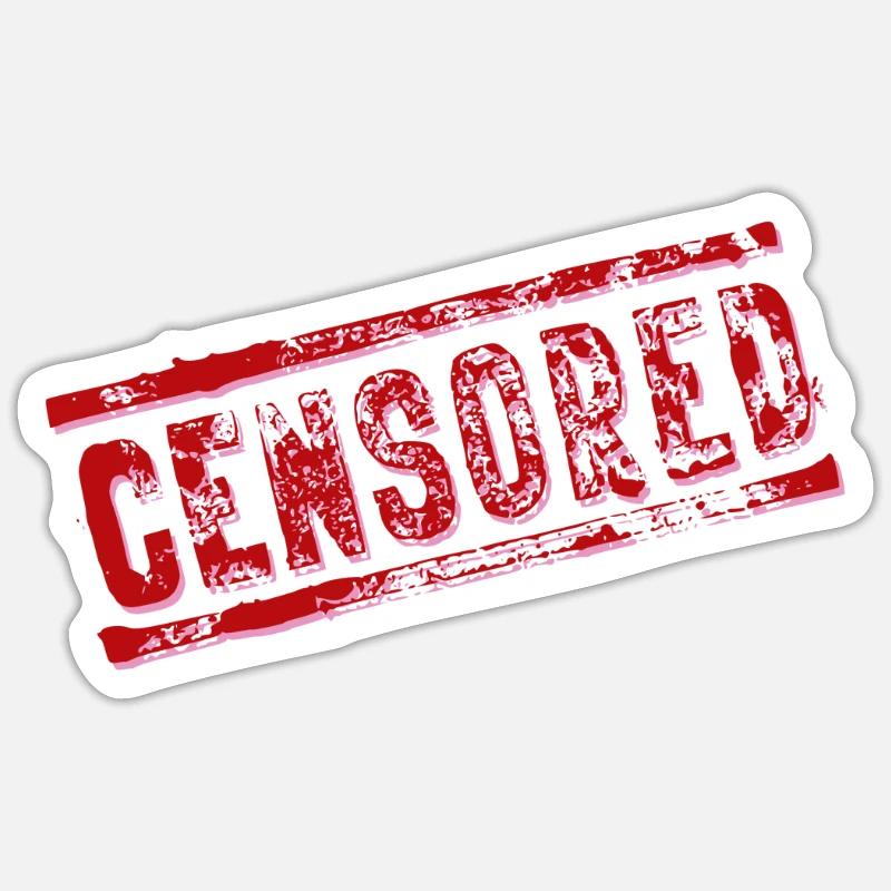 censuré - Sticker taille S (10 x 10 cm) - blanc mat