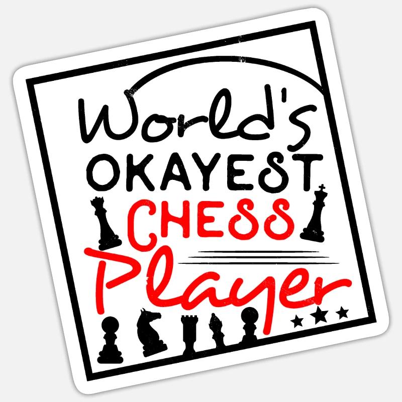 Chess player professional - Sticker size S (10 x 10 cm) - white matte