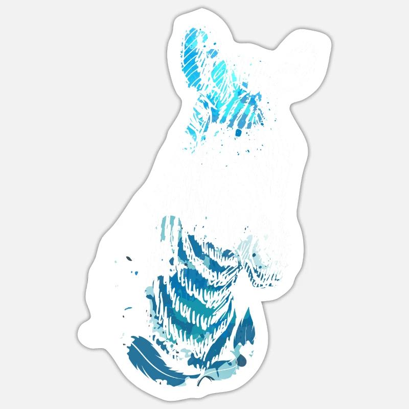 Zebra - Sticker Größe S (10 x 10 cm) - Mattweiß