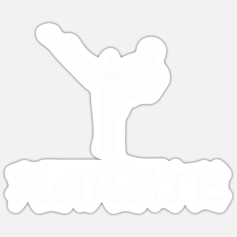 Karate - Sticker taille S (10 x 10 cm) - blanc mat