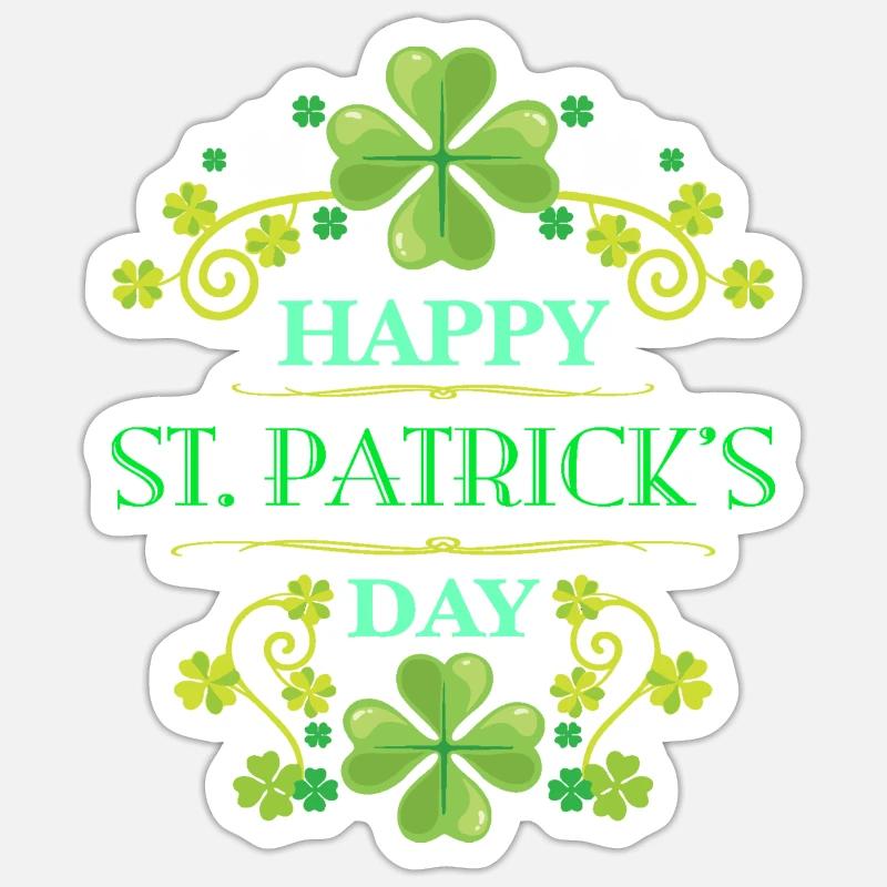 Saint Patrick Sticker taille S (10 x 10 cm)
