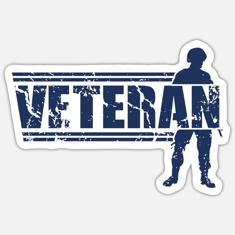 Veterans - Sticker size S (10 x 10 cm) - white matte
