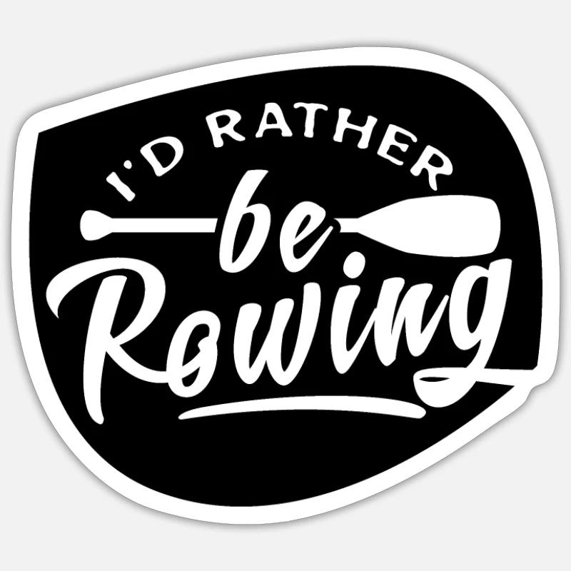 Rowing Rowing Rowing Rowing Rowing - Sticker size S (10 x 10 cm) - white matte
