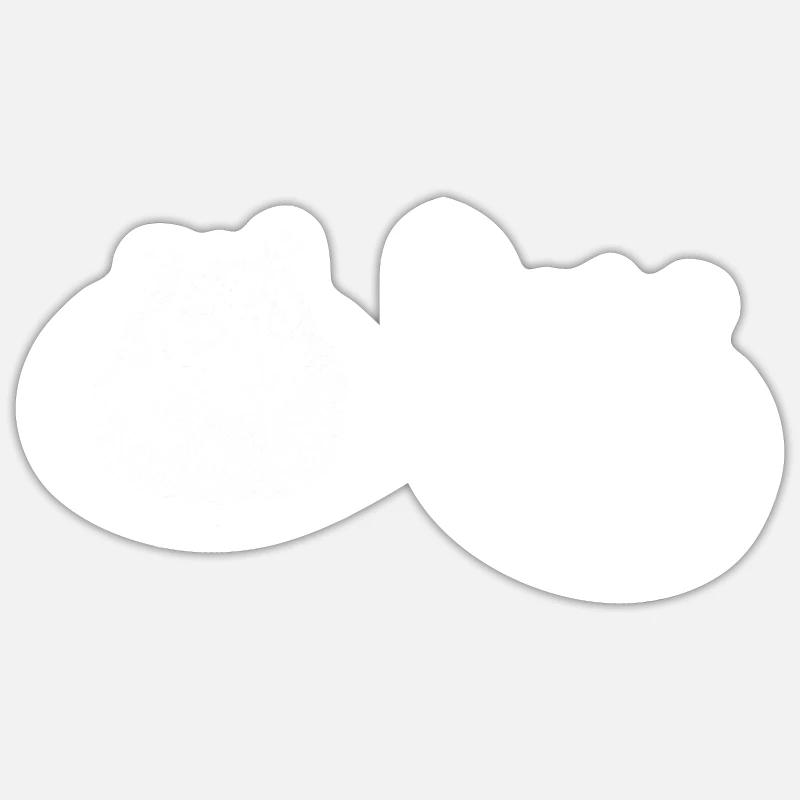 hamster - Sticker taille S (10 x 10 cm) - blanc mat