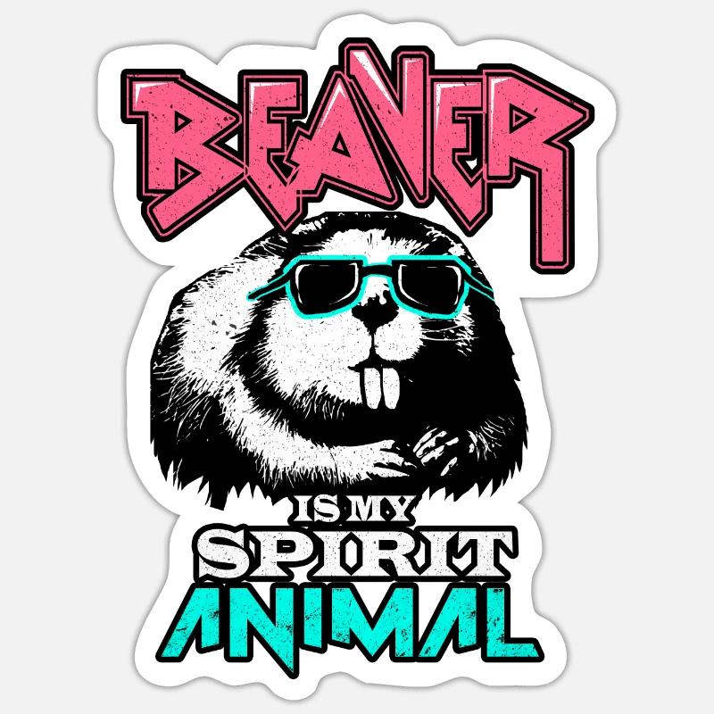 Beaver - Sticker size S (10 x 10 cm) - white matte