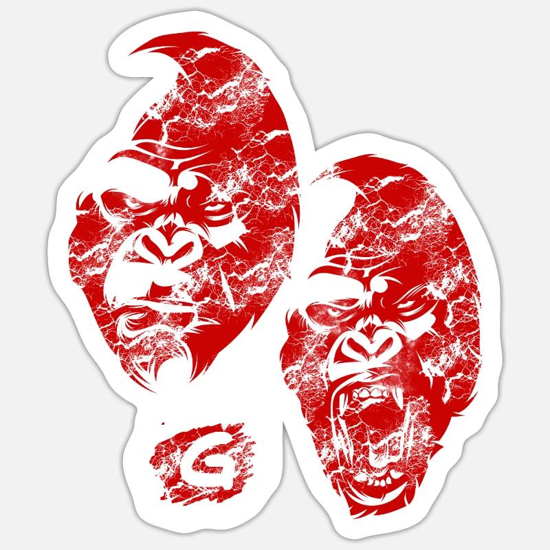Monkey Gorilla Sticker size S (10 x 10 cm)