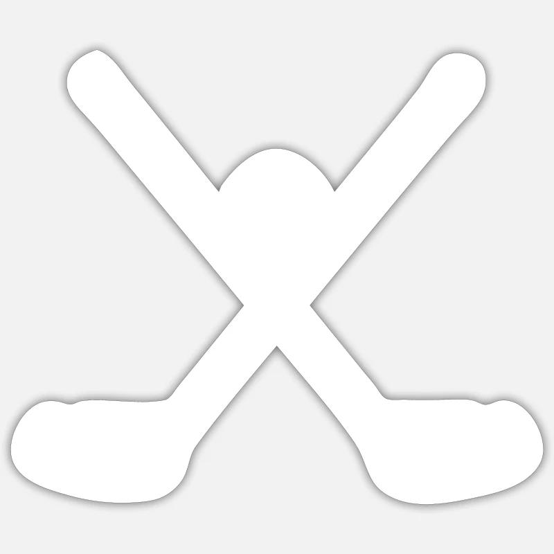 Floorball - Sticker Größe S (10 x 10 cm) - Mattweiß